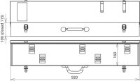 Plechový kufr 920x160x100 mm pro zkoušečka napětí PHE DEHN 766703