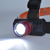 LED čelová nabíjecí svítilna, 3W,150lm, zoom, Li-Ion SOLIGHT WN36