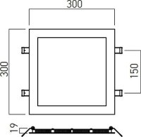 XFLAT REC. SQ. PANEL 30W 220-240V AC 400