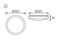 Plafoniera ALEX LED C 18W NW IP44 140° stříbrná IDEUS 03563