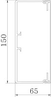 OBO AXM 15065 blc Parapetní kanál AXIS Maxi 65x150x2000 čistě bílá