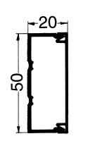 OBO AX 5020 blc Kanál MS pro ukládání vedení 20x50x2000 čistě bílá