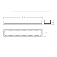 Přisazené svítidlo se skleněným stínidlem OSMONT SYLVIA D2 3x7W IP44 E14 bílá