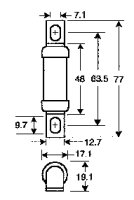 Válcová pojistka BS17 UQ aR 63/25A/690V ETI 004750606