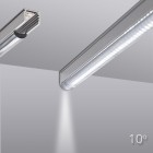 Difuzor KLUŚ LENSO-11R 10-90DEG pro LED AL profily poloprůhledný 3m /17111_3m/