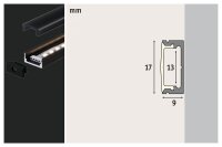 LED Strip Profil Base černý difuzor 1m černá PAULMANN 70522