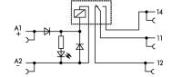 Reléový modul, vstupní jmenovité napětí DC 12 V, 1 přepínací kontakt, šedá