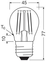 LEDVANCE LED CLASSIC P P 5.5W 827 Clear E27