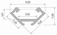 AL-PROFIL C INOX 1M (10-0033-10)