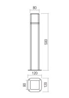 Sloupkové svítidlo VOLT ST LED 13W 50CM IP54 DG 3000K REDO 90608