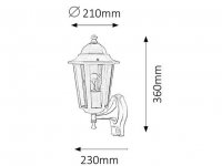 Velence E27 1x 60W IP43 černá RABALUX 8217