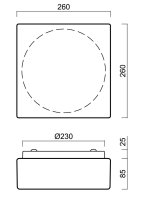 Přisazené svítidlo LINA 2 LED-1L18C03K53/035 HF 4000 15W IP43 OSMONT 59675