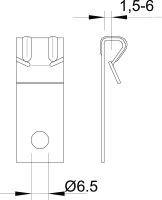 OBO TKL 4 Nosníková spona k připojení háků 1,5-4mm Ocel