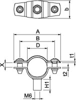 OBO ASG 732 20 A4 Distanční příchytka s připojovacím závitem M6 17-20mm Nerez