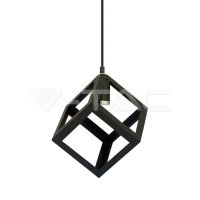 Závěsné svítidlo V-TAC Geometric Matt Black Square VT-7161