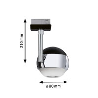 URail LED lištový spot Capsule II spot 6W 2700K stmívatelné 230V černá mat/chrom