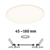 LED vestavné svítidlo Veluna VariFit IP44 kruhové 185 17W 3000K satén 92389