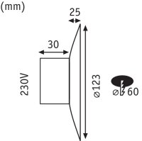 Vestavné svítidlo do zdi Dekorativ 2,5W mramor/bílá mat 929.28 PAULMANN 92928