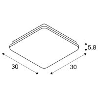 SIMA SENSOR vnitřní LED nástěnné a stropní přisazené svítidlo hranaté bílé 3000K