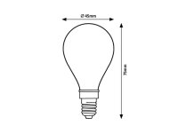 Fil. LED, E14 G45, 6W, 850lm, 3000K RABALUX 79031