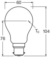 LEDVANCE LED CLASSIC A DIM P 7W 827 Frosted B22d