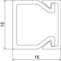 OBO LE 1515 rws Kanál LE pro ukládání vedení 2000x15x15 čistě bílá