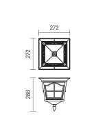 Stropní svítidlo YORK PL E14 2X42W IP44 BR REDO 9650