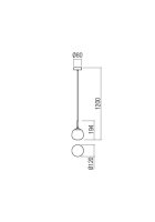 Závěsné svítidlo KIWI SU 1X40W G9 OPAL REDO 01-2081