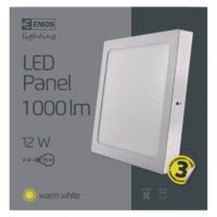 LED přisazené svítidlo PROFI, čtvercové, bílé, 12,5W teplá bílá EMOS ZM6131
