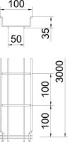 OBO GRM 35 100 A4 Mřížový žlab GRM 35x100x3000 Ušlechtilá ocel