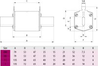 Nožová pojistka M000 bat 32A/80V DC ETI 004110077