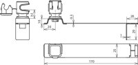 Podpěra vedení FLEXIsnap nerez/plast šedý H36mm, d8mm DEHN 204935