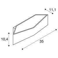 CARISO WL-4, nástěnné svítidlo, LED, 2700K, černé/zlatá, 2x9 W    SLV 151740