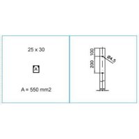 TA-EN 25X30 W 07582 Kanál s plochým dnem 25x30 - bílá IBOCO B07582