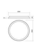 Stropní svítidlo ICONIC PL LED 50W 3000K SWH REDO 01-2669