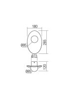 Nástěnné svítidlo CODY AP COB LED 11W 3000K MBK/MGD REDO 01-3287