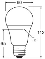 LEDVANCE LED CLASSIC A DIM P 10.5W 827 Frosted E27