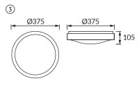 Plafoniera ALEX LED C 24W NW IP44 140° stříbrná IDEUS 03564