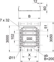 OBO RKSM 630 A2 Kabelový žlab RKSM Magic s rychlým spojením 60x300x3050 Nerez