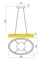 Závěsné svítidlo NOBU SU LED 80W 3000/4000K WH REDO 01-3812