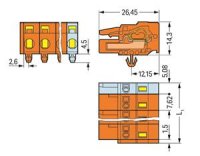 Pružinová svorka CAGE CLAMP 2,5mm2 oranžová 9pól. WAGO 231-709/008-000