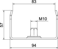 OBO MAH 60 150 FT Středový závěs pro kabelový žlab B150mm Ocel žár.zinek