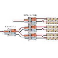 Kabelová svorka s páčkou, 2-4, oranžová, modrá MCLED ML-112.219.72.0