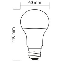 LED žárovka 8W, E27, 4000K, CRI80, vyz. úhel 200°, 360° 806lm