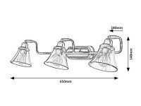 Antoine E14 3x 40W IP44 chrom RABALUX 3209