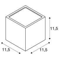 SITRA CUBE venkovní nástěnné svítidlo TCR-TSE IP44 rezavé max. 18 W SLV 232537