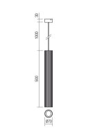 Závěsné svítidlo DELPHI SU H500 1X50W GU10 MWH REDO 01-2562