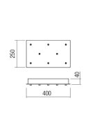 CANOPY SQ 400x250 8 PENDANTS BK (EIKO ITO KANJI OBO LOLLI TYCON) CSL8SQ400BK