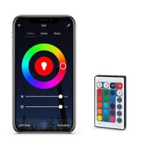 Wifi Smart LED světelný pás RGB 5m sada s adaptérem a dálkovým ovladačem WM57