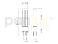 Panlux  G23-L9/S TS 50LED, G23, 5W, 165mm, studená